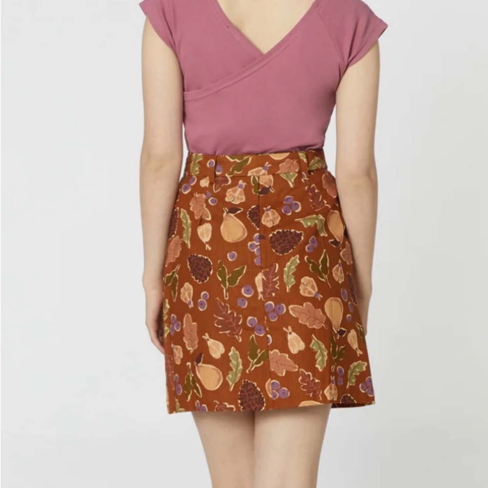 Princess Highway | Forest Print Skirt in Gold